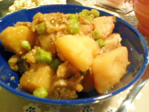 ジャガイモと豚肉の生姜甘辛煮